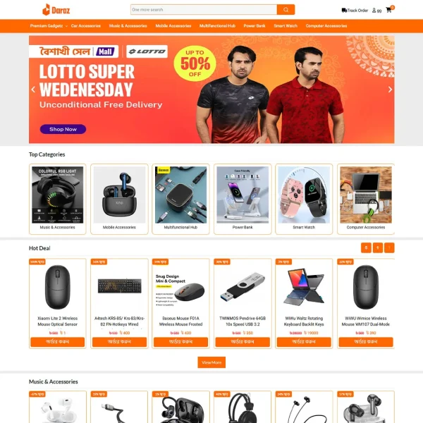 Daraz – Laravel Script Website